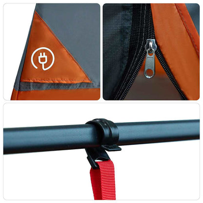 Inner Tent with Roof Grey and Orange 280 x 220 x 176 cm Taffeta