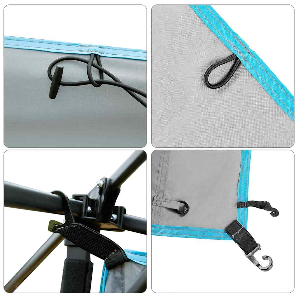 Hanging Tent Organiser Grey and Blue 320 x 182 cm Oxford