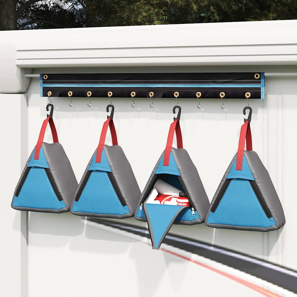 Storage Bag 4 pcs Grey and Blue 24 x 16 x 24 cm Oxford