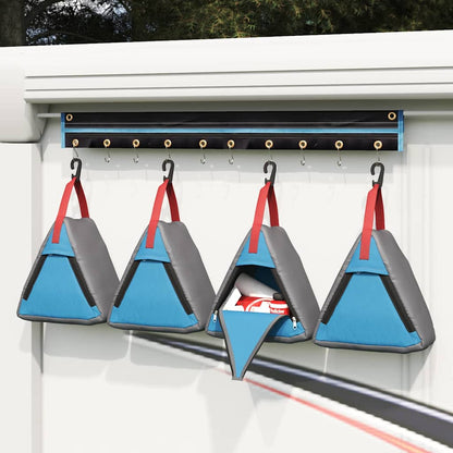 Storage Bag 4 pcs Grey and Blue 24 x 16 x 24 cm Oxford