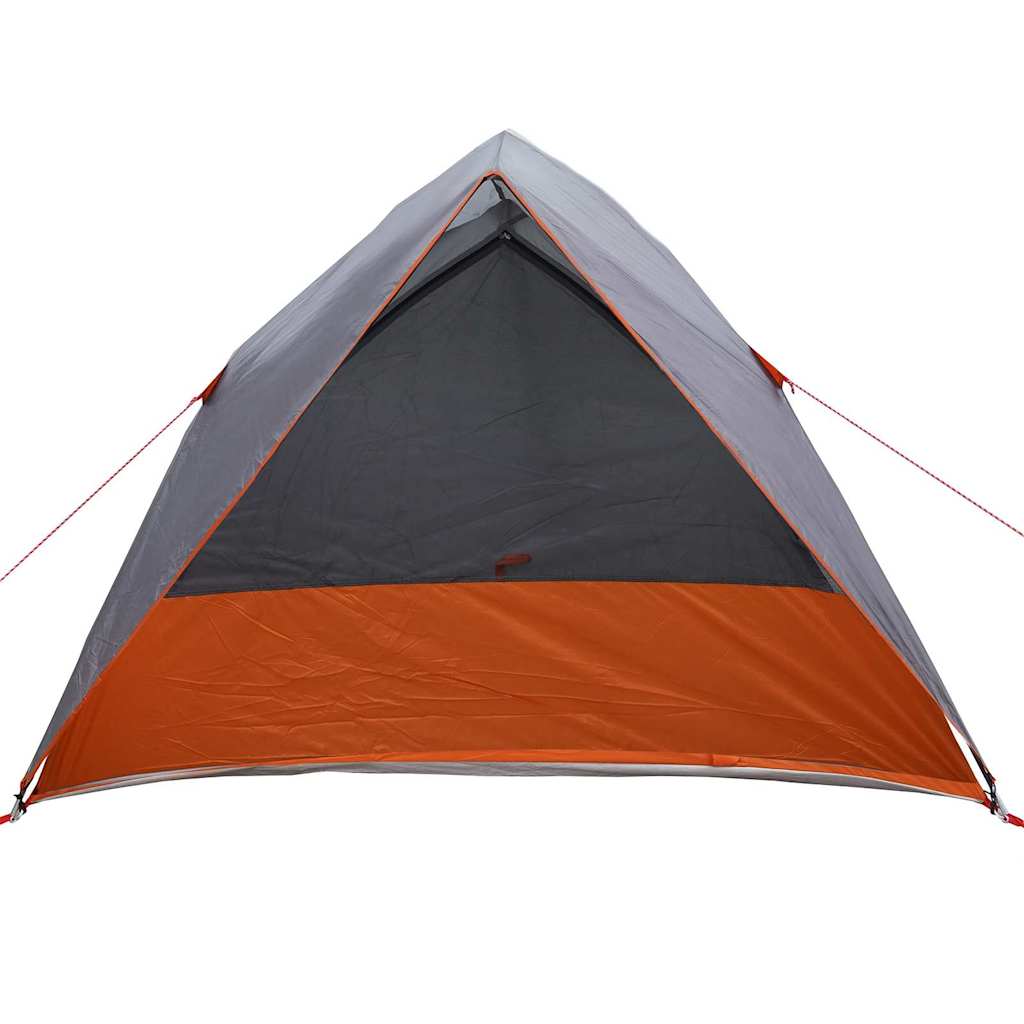 Camping Tent Grey and Orange 320 x 275 x 190 cm Taffeta