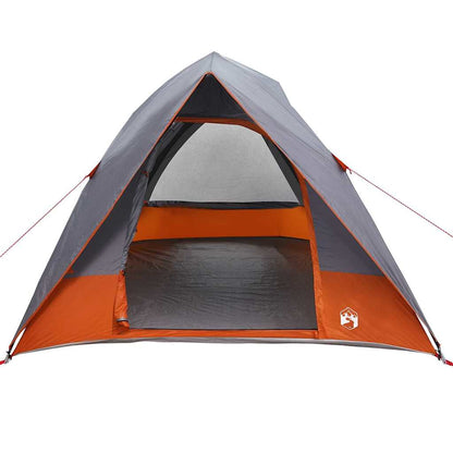 Camping Tent Grey and Orange 320 x 275 x 190 cm Taffeta