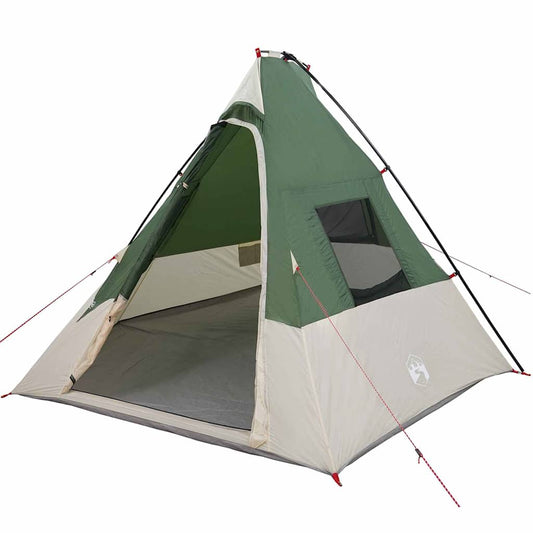 Tipi Tent with Roof Green 383 x 338 x 217 cm Taffeta