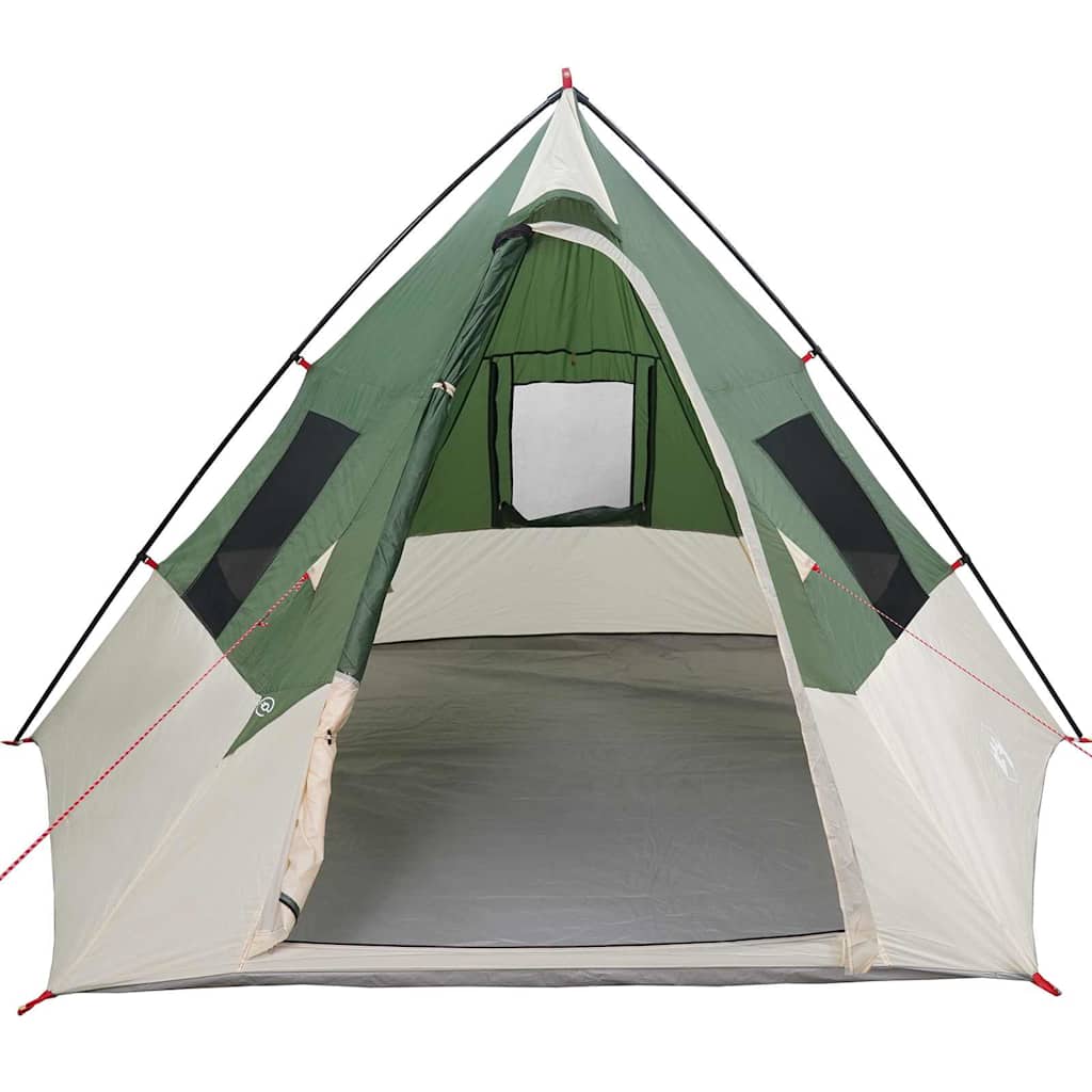 Tipi Tent with Roof Green 383 x 338 x 217 cm Taffeta