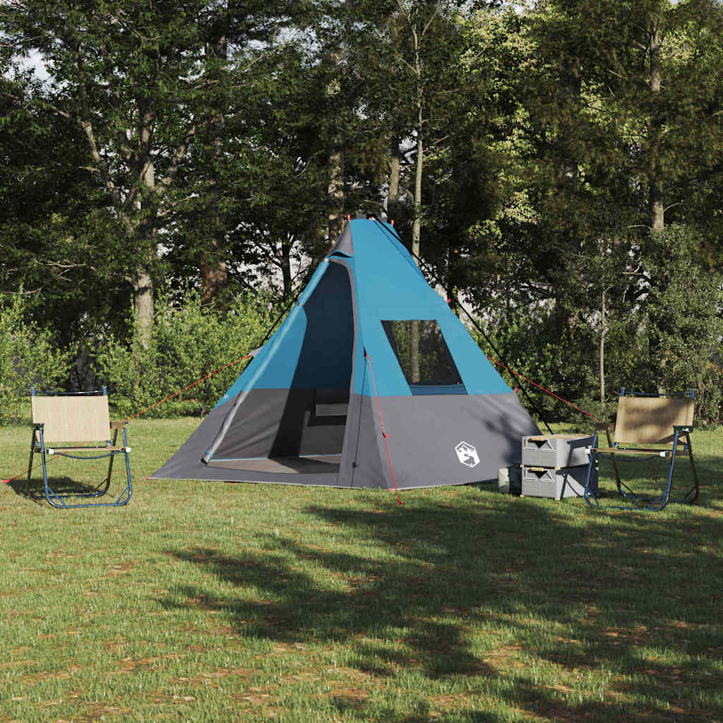 Tipi Tent with Roof Blue 383 x 338 x 217 cm Taffeta