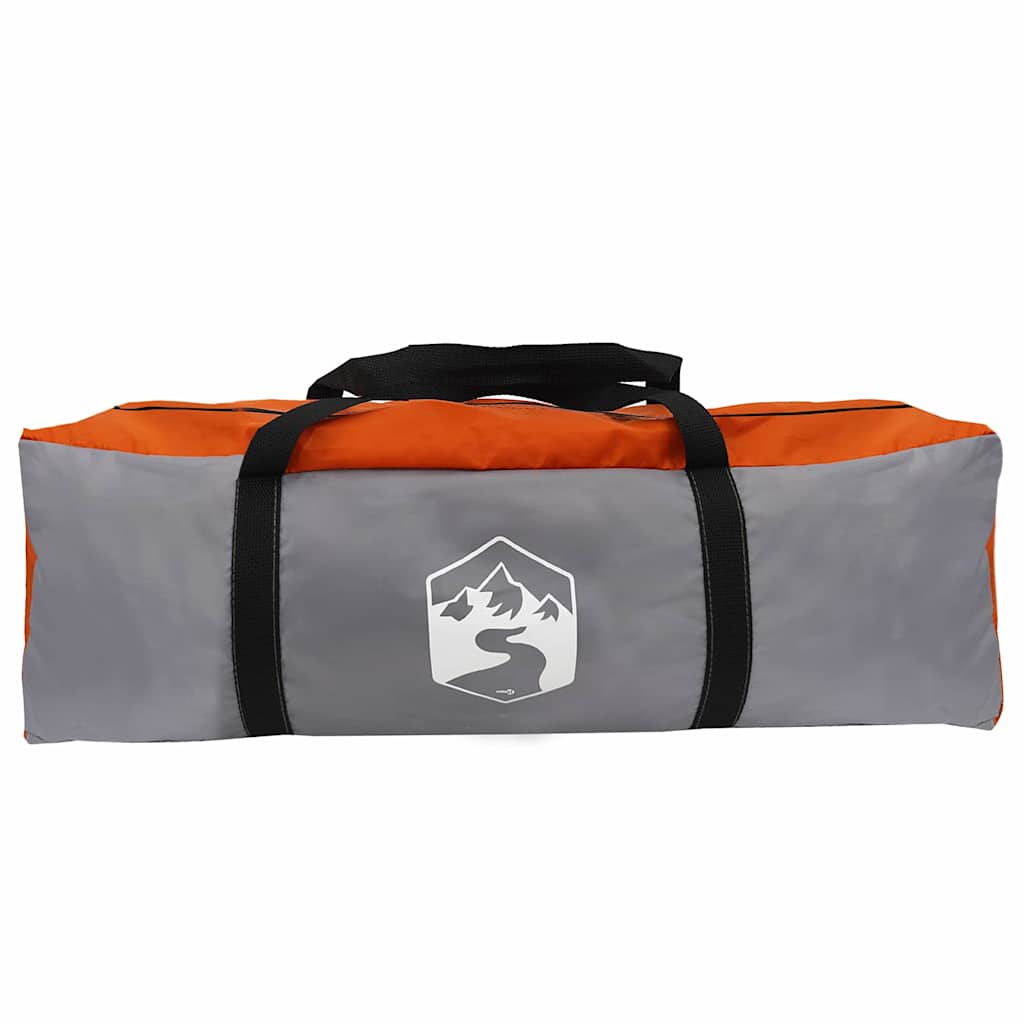 Tipi Tent with Roof Grey and Orange 383 x 338 x 217 cm Taffeta