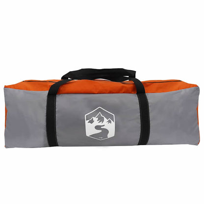 Tipi Tent with Roof Grey and Orange 383 x 338 x 217 cm Taffeta