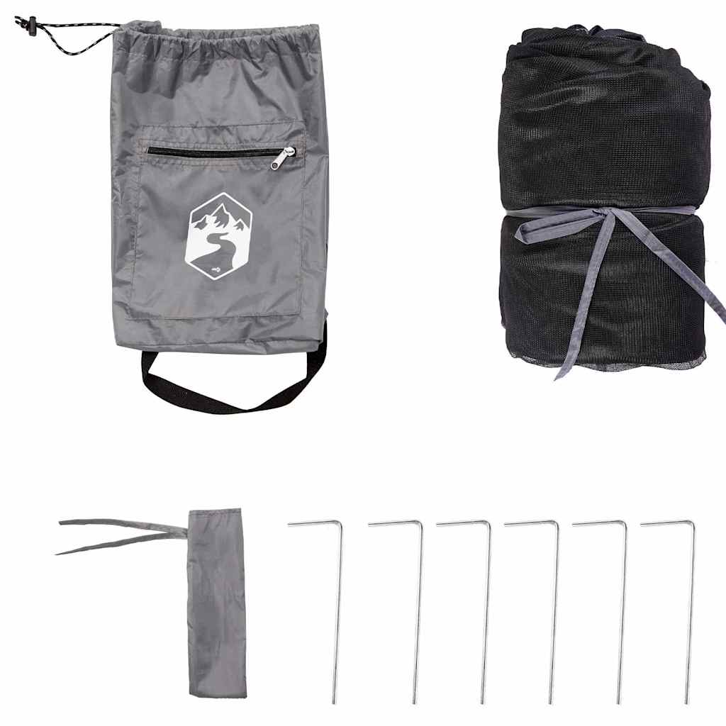 Inner Tent with Roof Grey and Orange 303 x 303 x 196 cm Taffeta