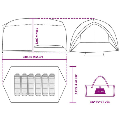 Tunnel tent with Roof Blue 410 x 285 x 198 cm Taffeta