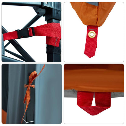 Inner Tent with Roof Grey and Orange 291 x 291 x 240 cm Taffeta
