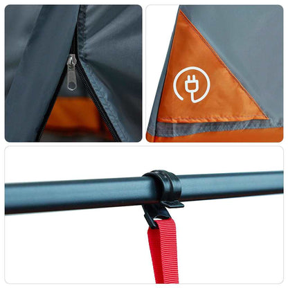 Inner Tent with Roof Grey and Orange 291 x 291 x 240 cm Taffeta
