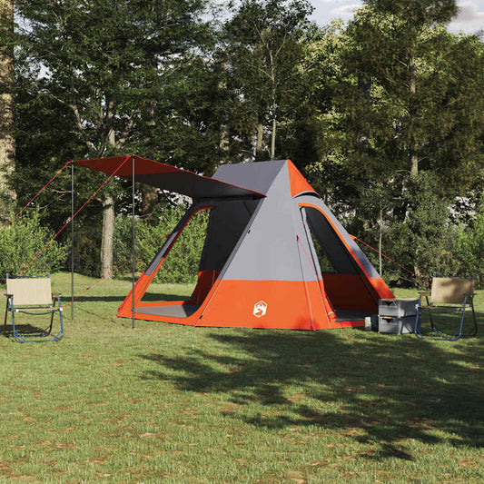 Camping Tent Grey and Orange 482 x 360 x 227 cm Taffeta