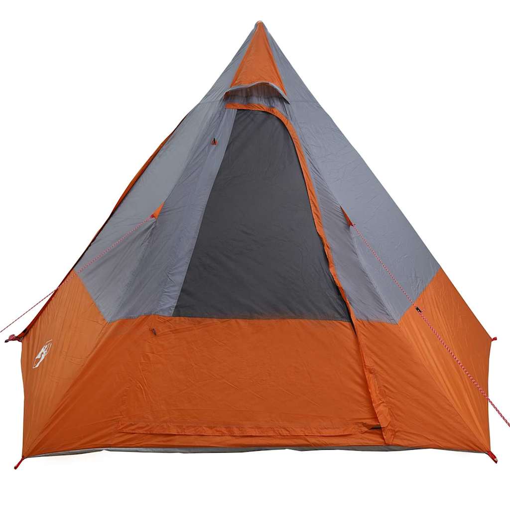 Camping Tent Grey and Orange 482 x 360 x 227 cm Taffeta