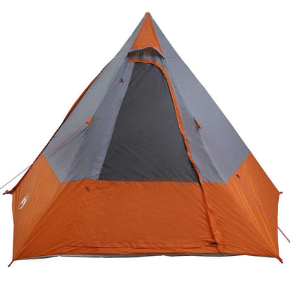 Camping Tent Grey and Orange 482 x 360 x 227 cm Taffeta