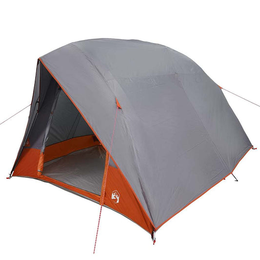 Camping Tent Grey and Orange 275 x 230 x 140 cm Taffeta