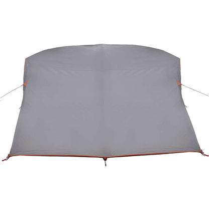 Camping Tent Grey and Orange 275 x 230 x 140 cm Taffeta