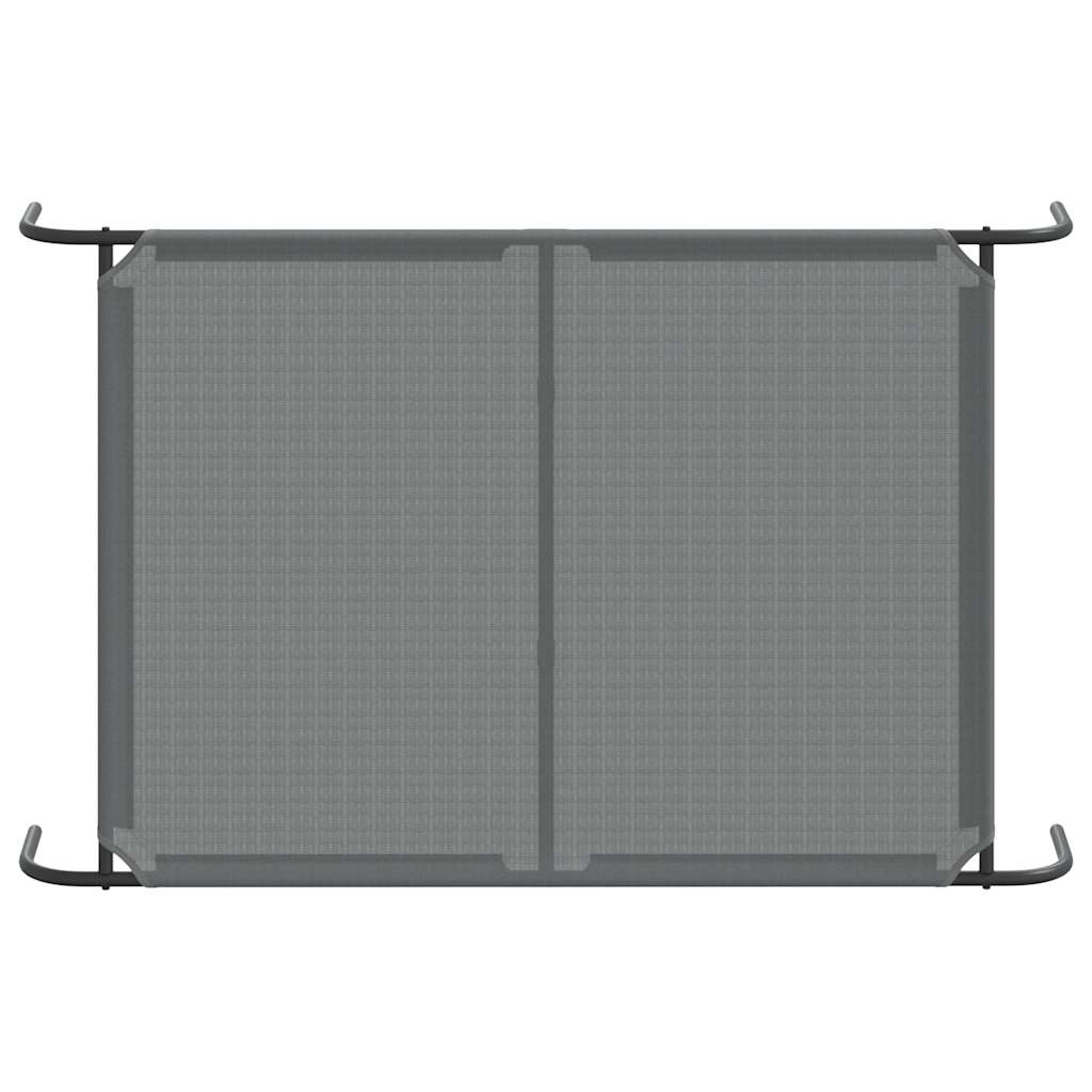 Elevated Dog Bed Grey 130x80x20 cm Textilene and Steel