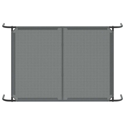 Elevated Dog Bed Grey 130x80x20 cm Textilene and Steel