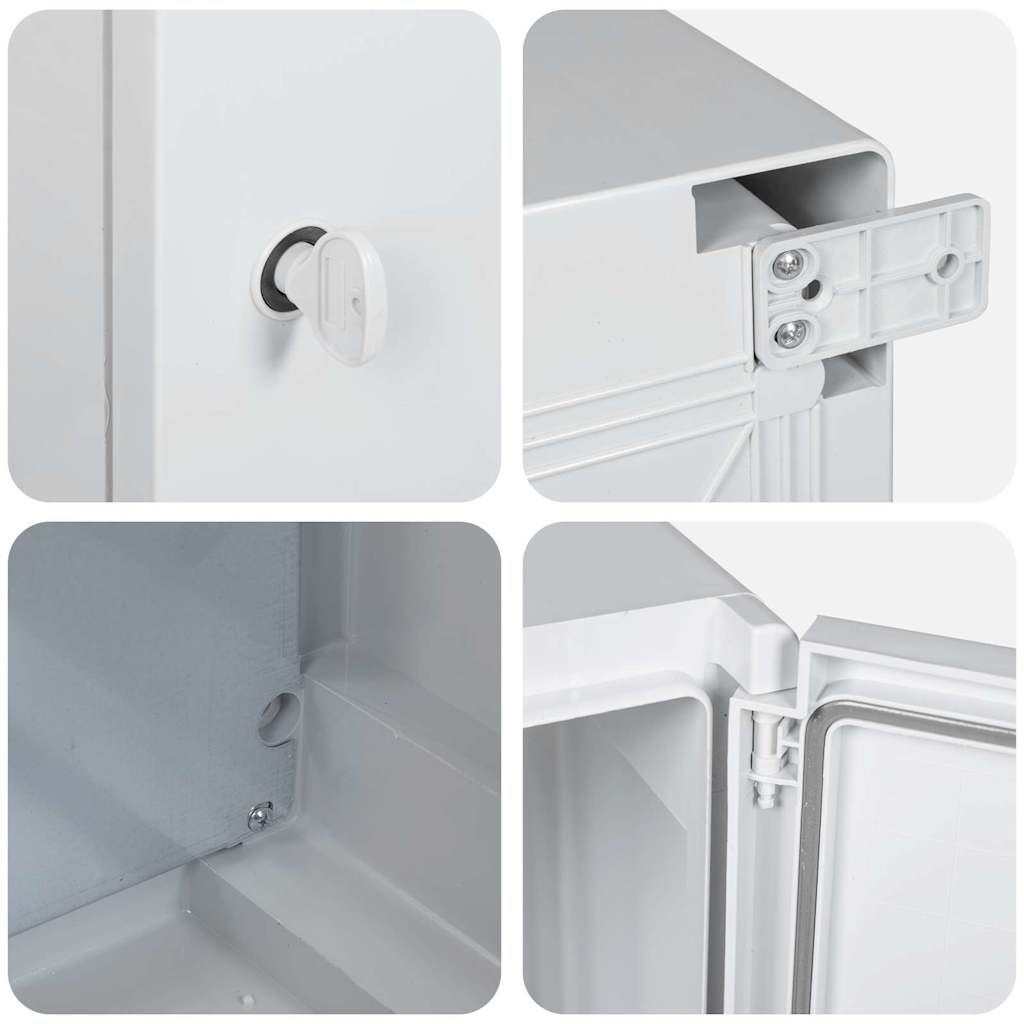 Control Cabinet Grey 37 x 16.5 x 35 cm ABS Plastic