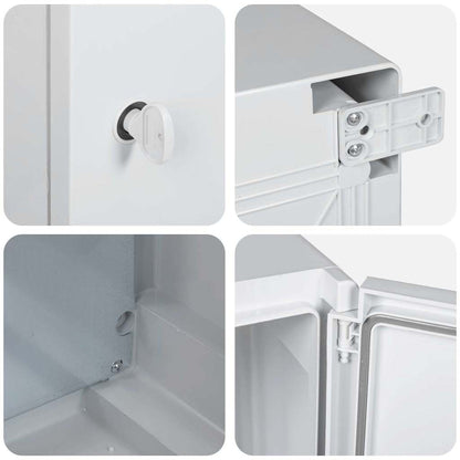Control Cabinet Grey 37 x 16.5 x 35 cm ABS Plastic
