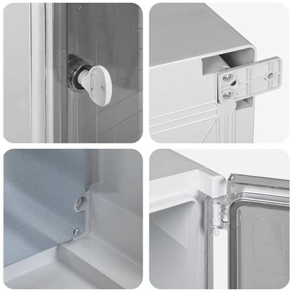 Control Cabinet Grey 37 x 16.5 x 35 cm ABS Plastic