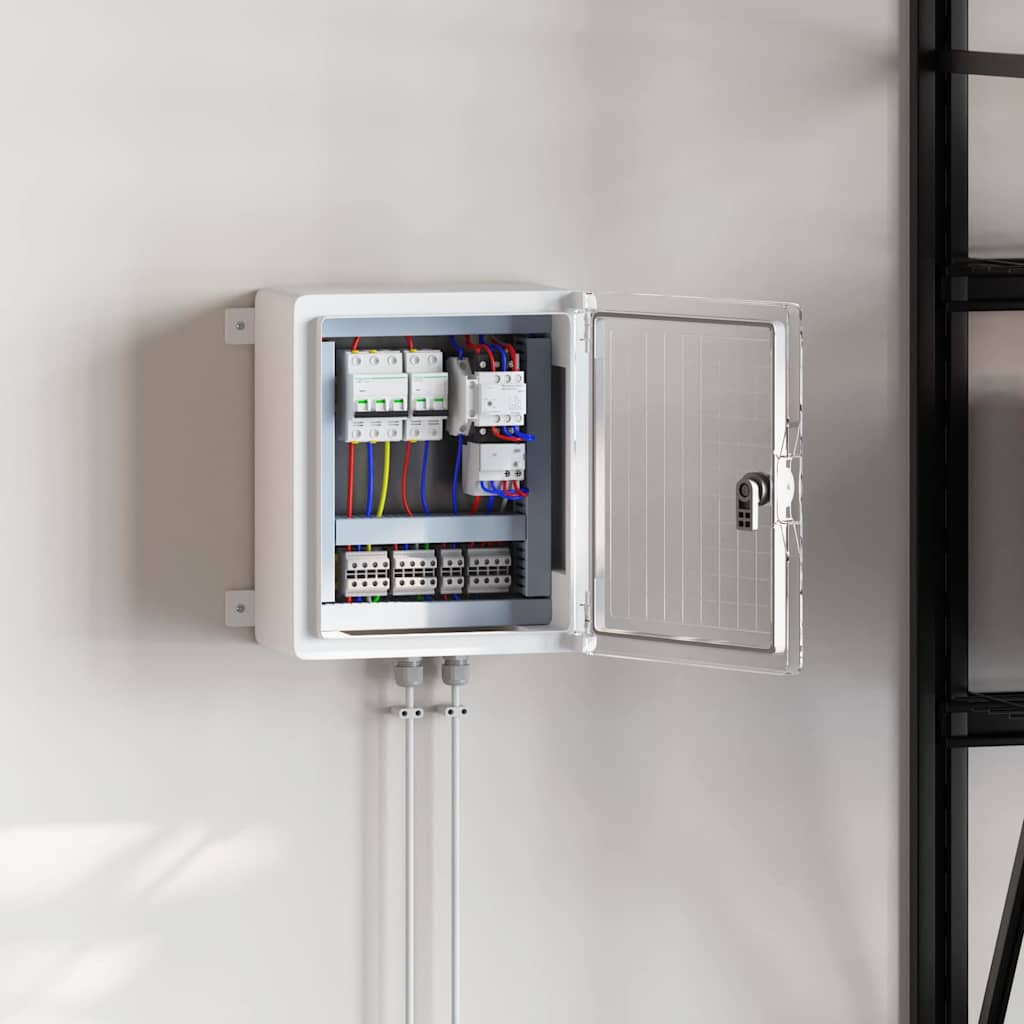 Control Cabinet Grey 37 x 16.5 x 35 cm ABS Plastic