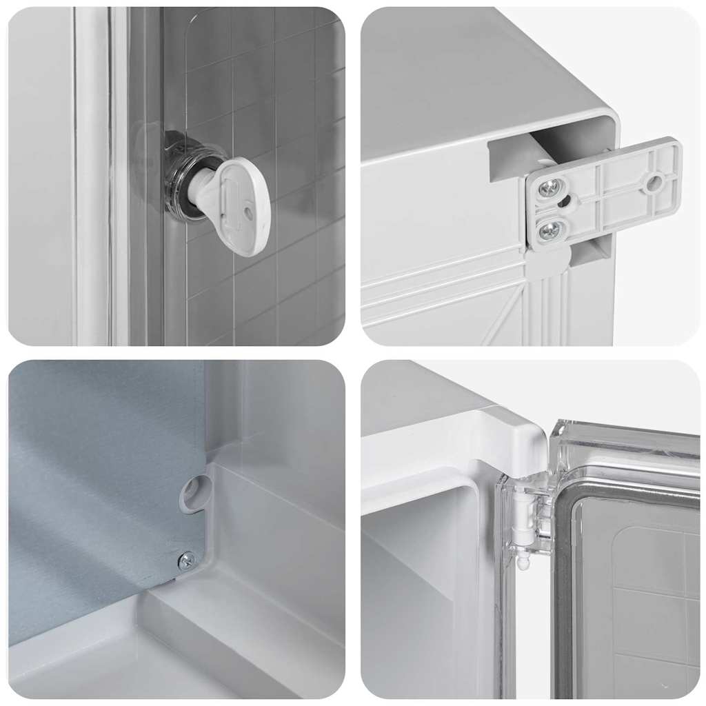 Control Cabinet Grey 37 x 19.5 x 40 cm ABS Plastic