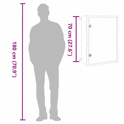 Control Cabinet Grey 57 x 24.5 x 70 cm ABS Plastic