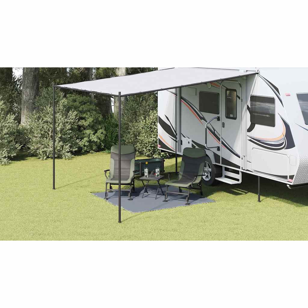 Tent Carpet Folding Blue and Grey 200 x 200 cm Polyethylene