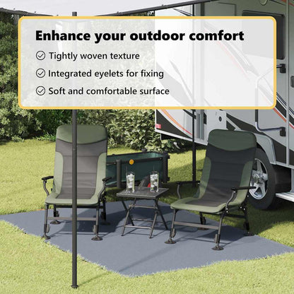 Tent Carpet Folding Blue and Grey 300 x 200 cm Polyethylene