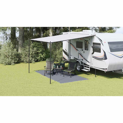 Tent Carpet Folding Blue and Grey 400 x 200 cm Polyethylene