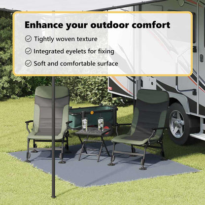 Tent Carpet Folding Blue and Grey 200 x 250 cm Polyethylene