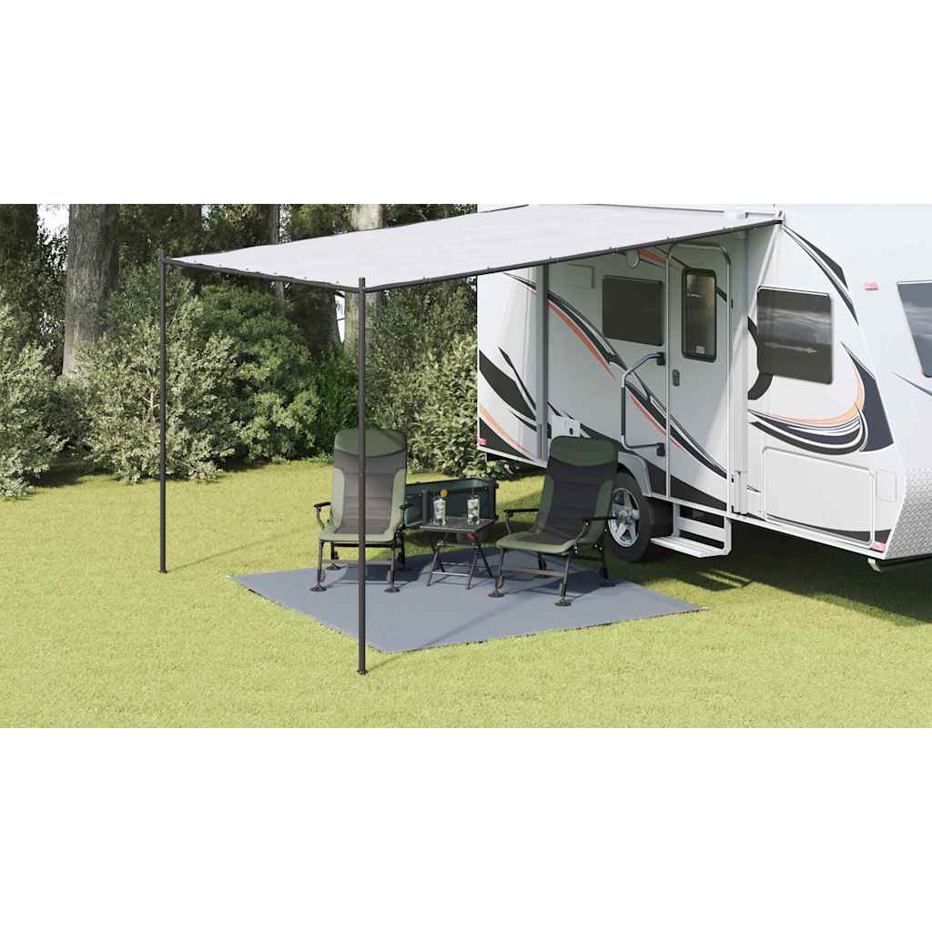 Tent Carpet Folding Blue and Grey 250 x 250 cm Polyethylene