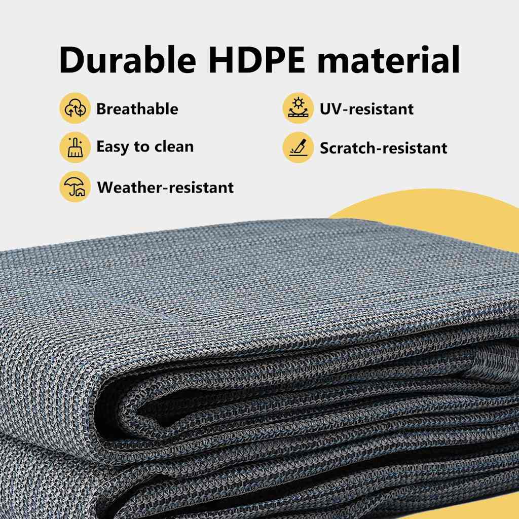 Tent Carpet Folding Blue and Grey 250 x 250 cm Polyethylene