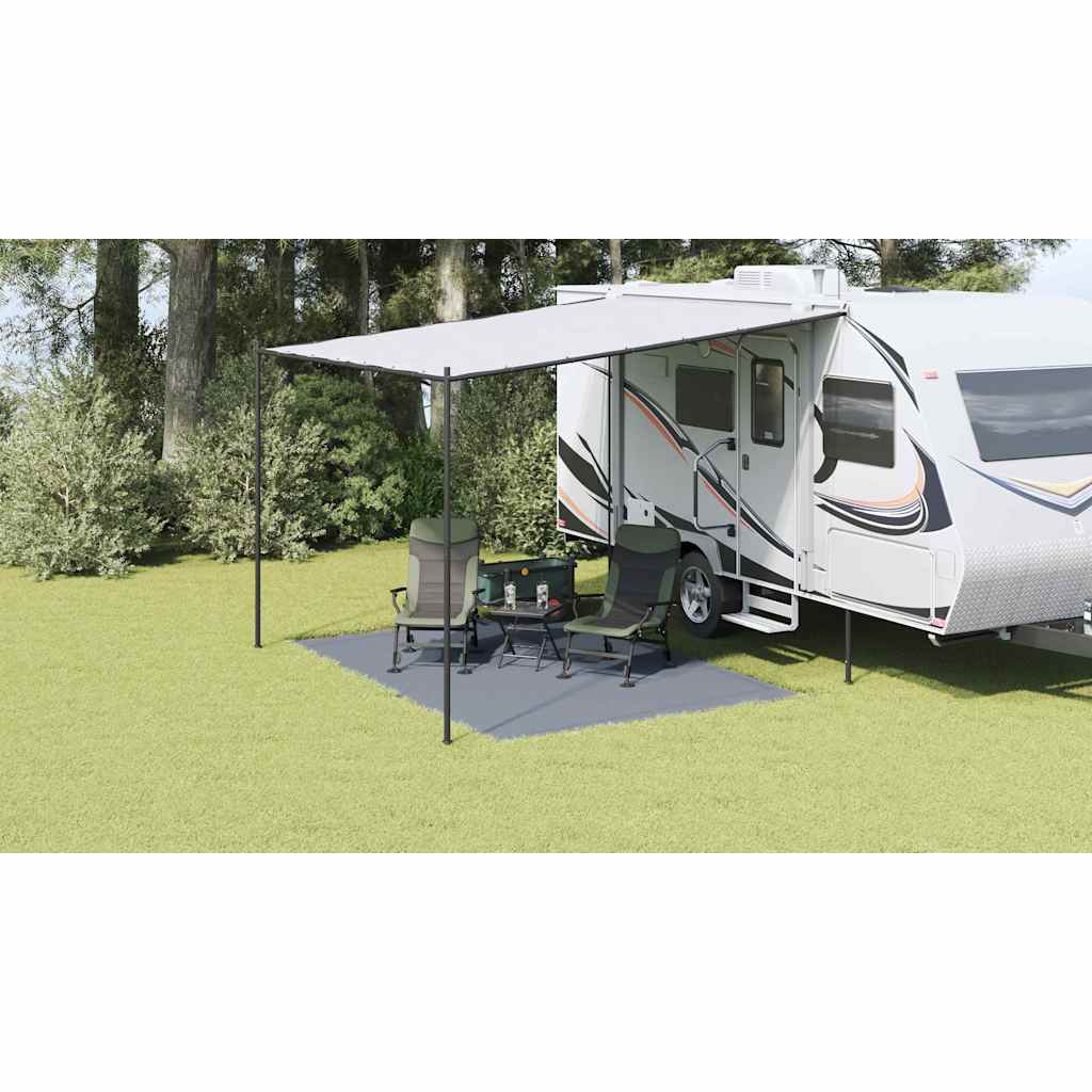 Tent Carpet Folding Blue and Grey 350 x 250 cm Polyethylene
