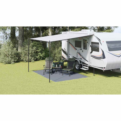 Tent Carpet Folding Blue and Grey 350 x 250 cm Polyethylene