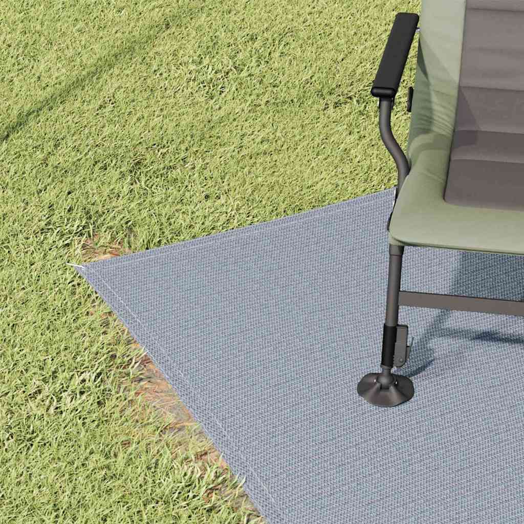 Tent Carpet Folding Blue and Grey 350 x 250 cm Polyethylene