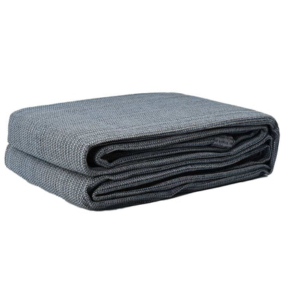 Tent Carpet Folding Blue and Grey 350 x 250 cm Polyethylene