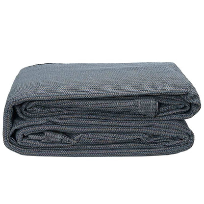 Tent Carpet Folding Blue and Grey 350 x 250 cm Polyethylene