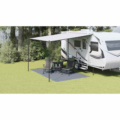 Tent Carpet Folding Blue and Grey 400 x 250 cm Polyethylene