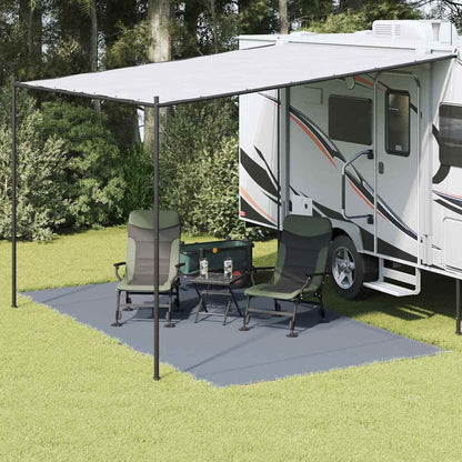 Tent Carpet Folding Blue and Grey 450 x 250 cm Polyethylene