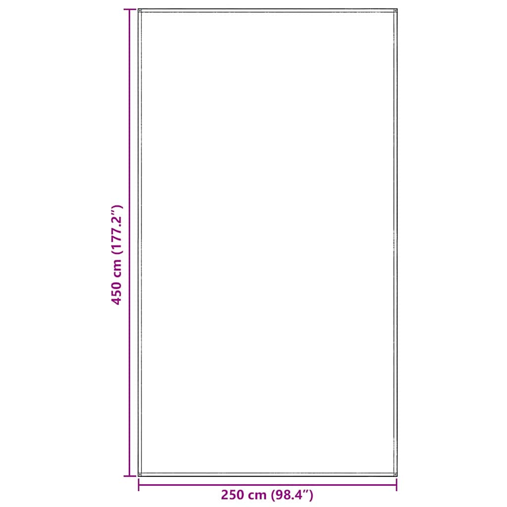 Tent Carpet Folding Blue and Grey 450 x 250 cm Polyethylene