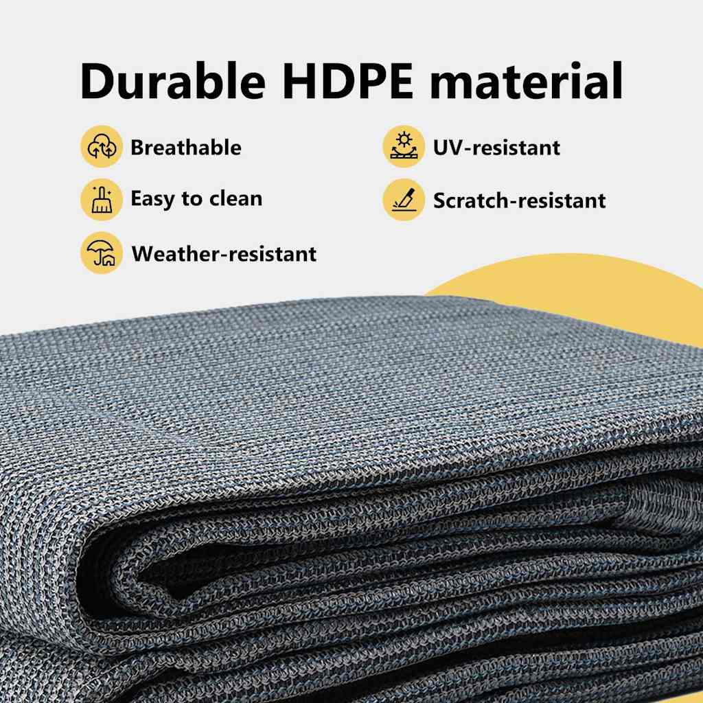 Tent Carpet Folding Blue and Grey 500 x 250 cm Polyethylene