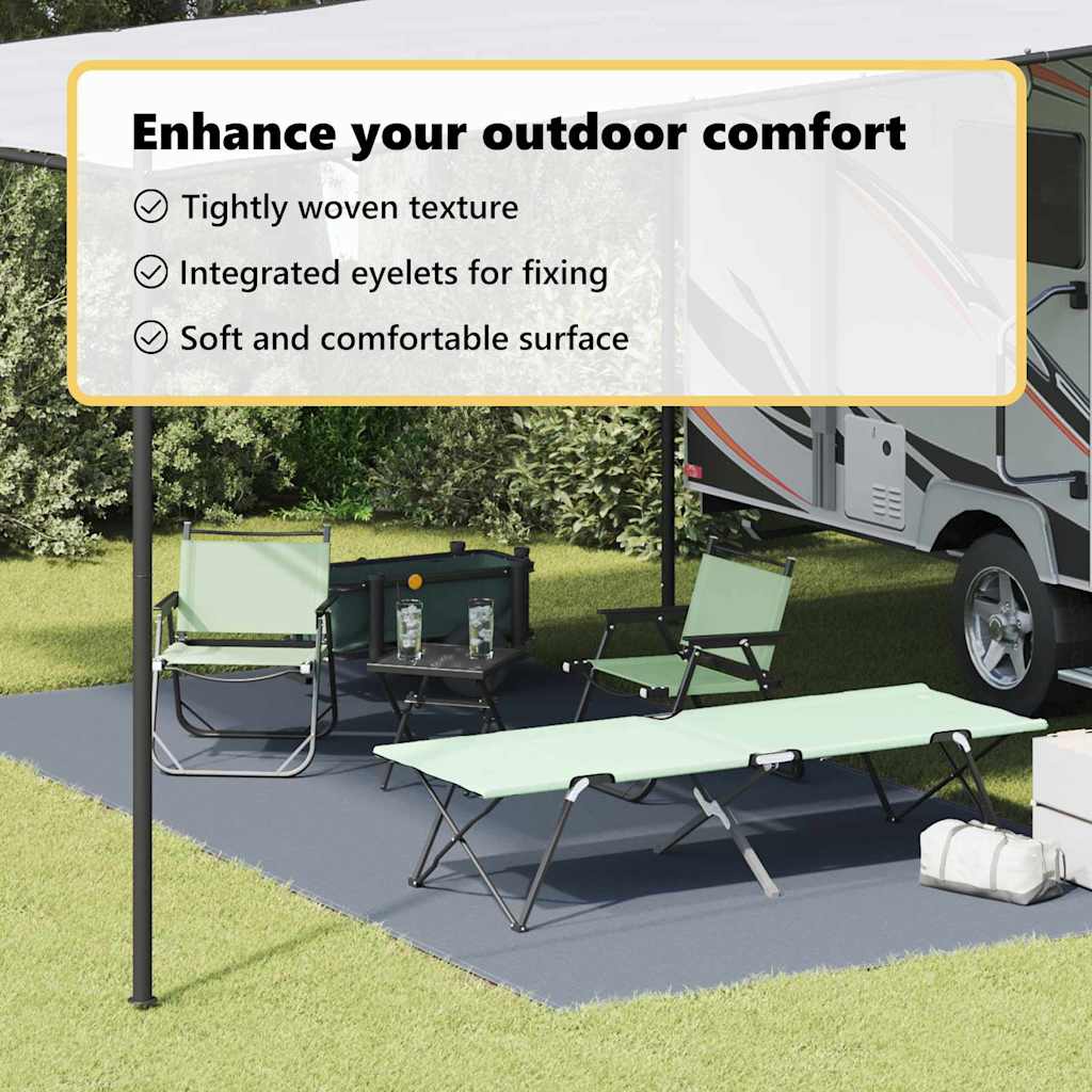 Tent Carpet Folding Blue and Grey 500 x 250 cm Polyethylene
