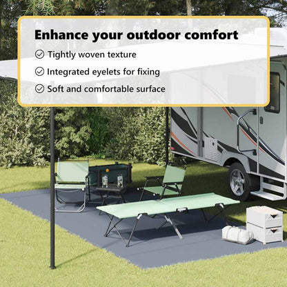 Tent Carpet Folding Blue and Grey 550 x 250 cm Polyethylene
