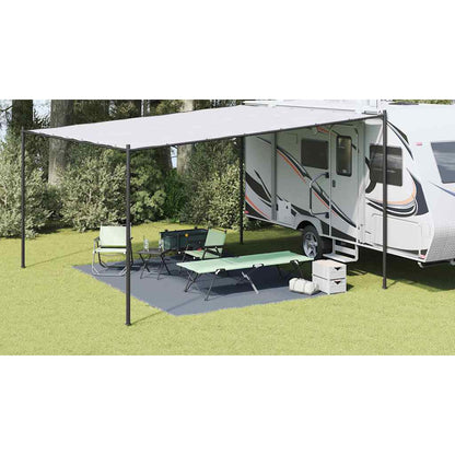Tent Carpet Folding Blue and Grey 400 x 300 cm Polyethylene