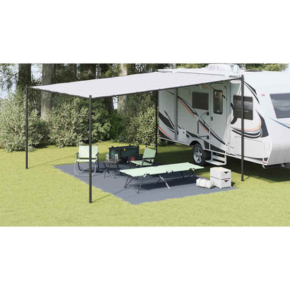 Tent Carpet Folding Blue and Grey 500 x 300 cm Polyethylene