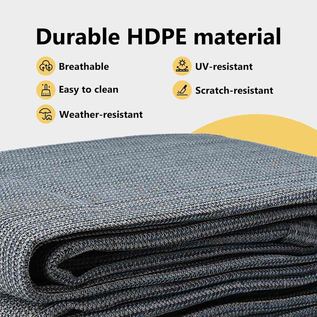 Tent Carpet Folding Blue and Grey 500 x 300 cm Polyethylene