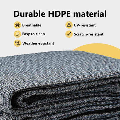 Tent Carpet Folding Blue and Grey 600 x 300 cm Polyethylene