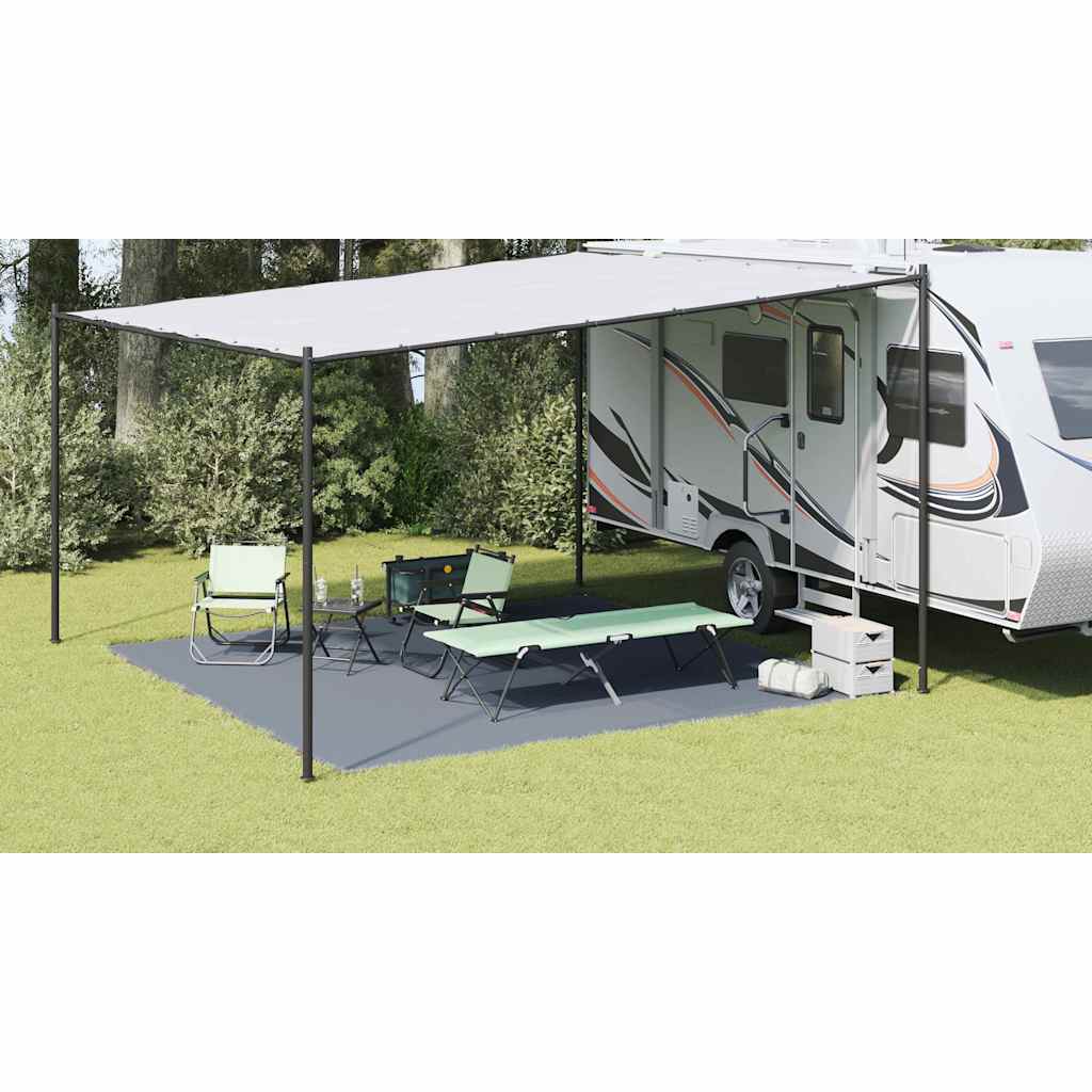 Tent Carpet Folding Blue and Grey 400 x 400 cm Polyethylene